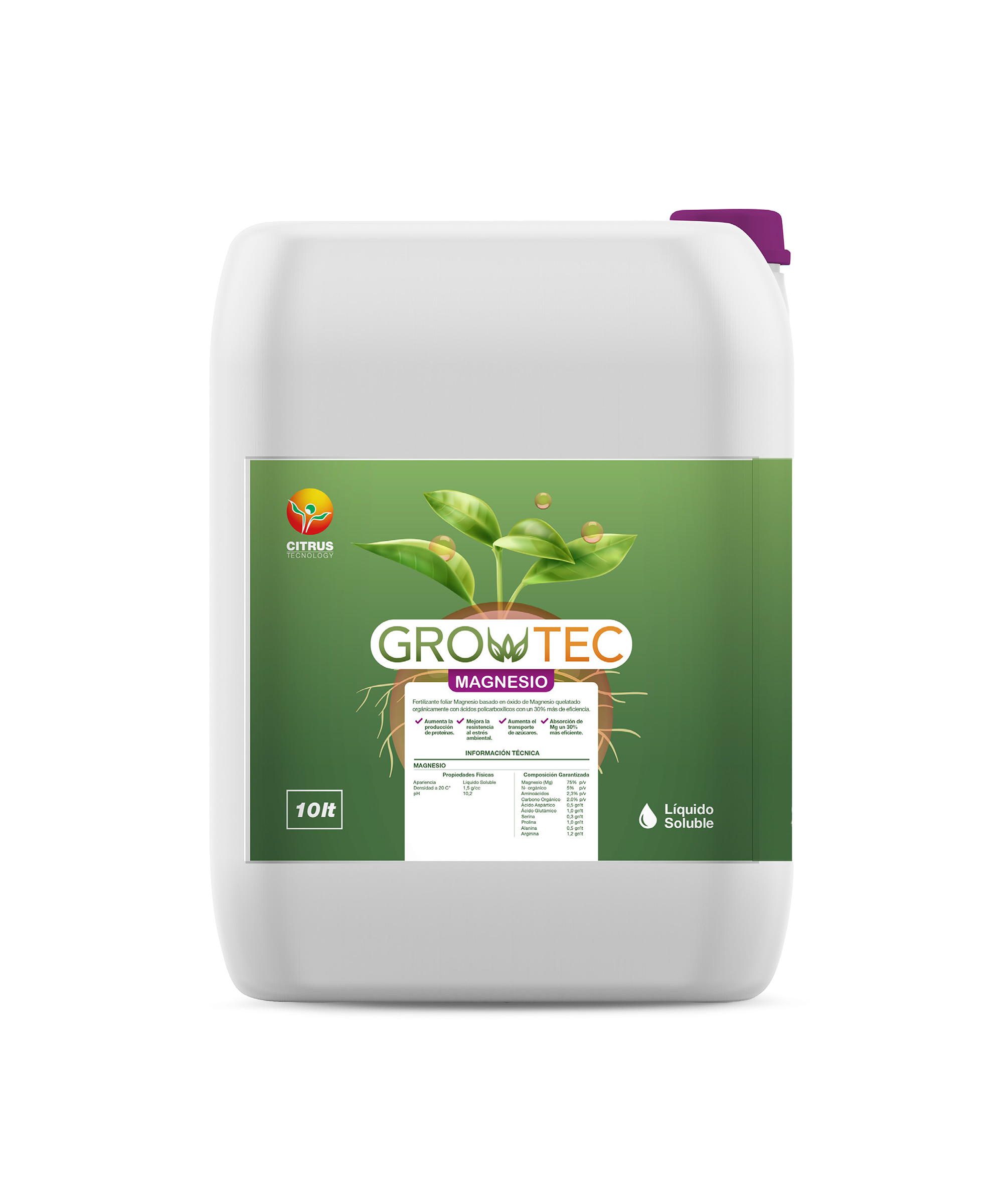 growtec magnesio 10lt